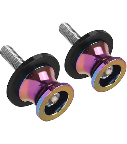 Worldmotop 2PCS 6MM M6 X1.25 Motorcycle Swing arm Spools Swingarm
